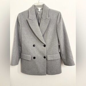 Caslon Gray Double-Breasted Women's Coat